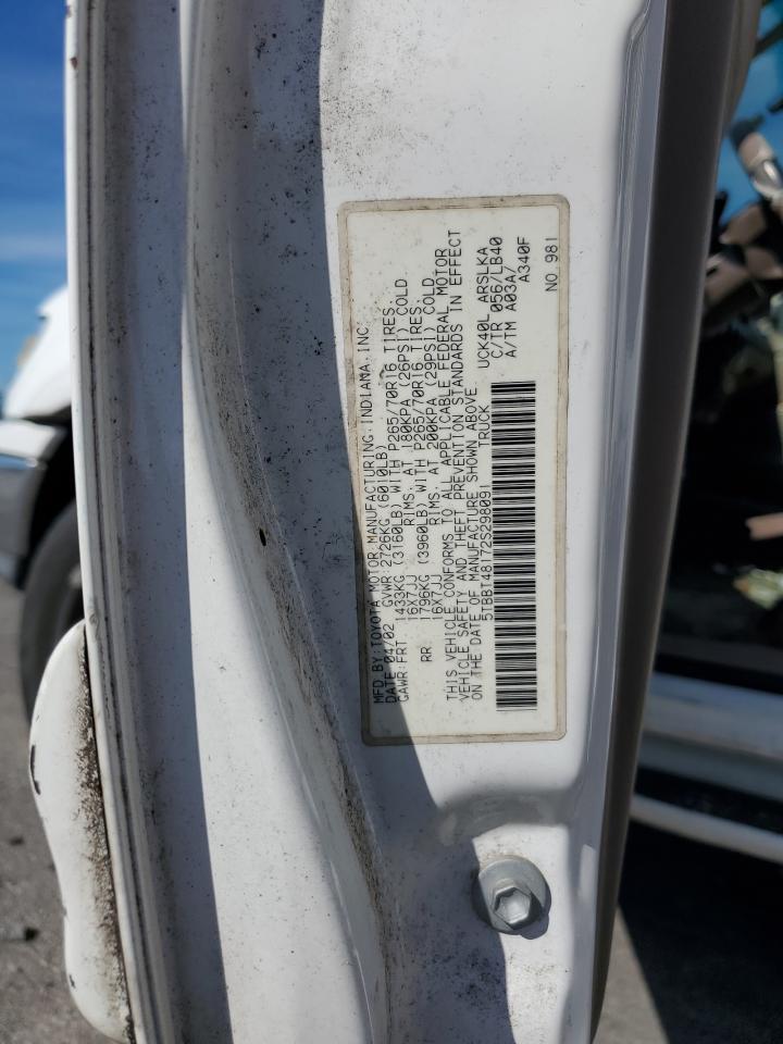 2002 Toyota Tundra Access Cab Limited VIN: 5TBBT48172S298091 Lot: 81839095