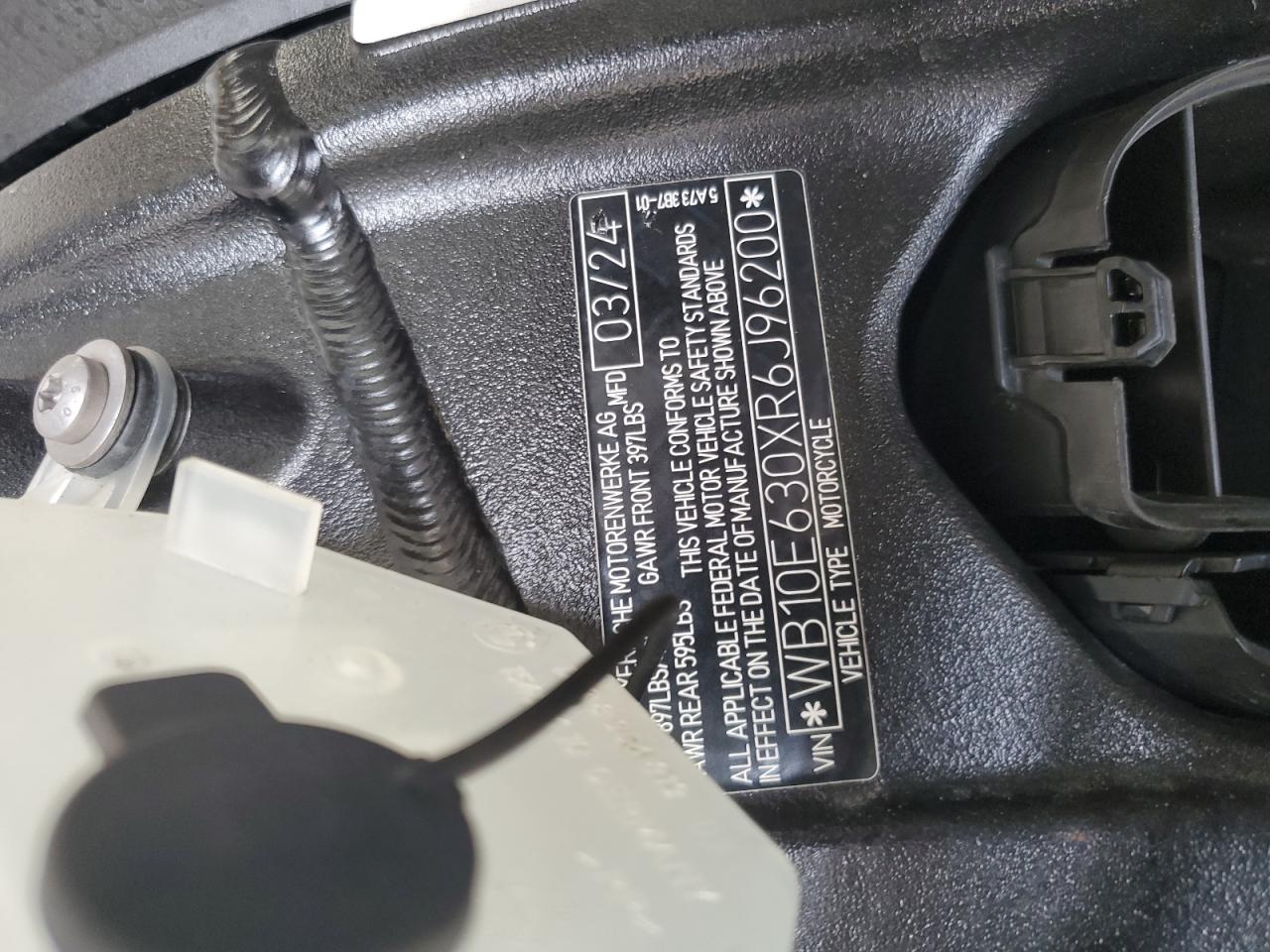 2024 BMW S 1000 Rr VIN: WB10E630XR6J96200 Lot: 83888175