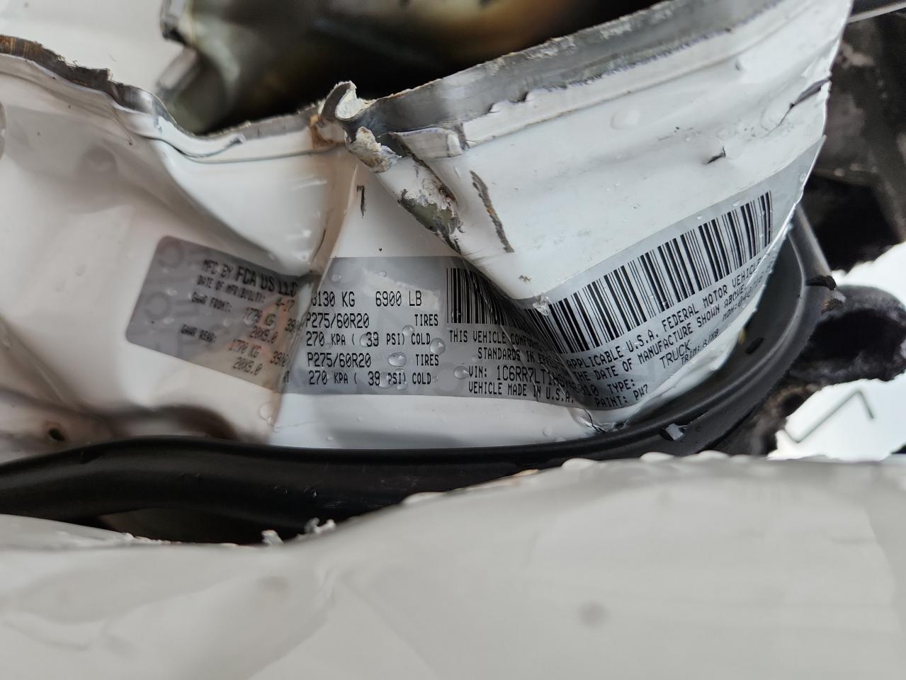 2017 Ram 1500 Slt VIN: 1C6RR7LT1HS746010 Lot: 71117205