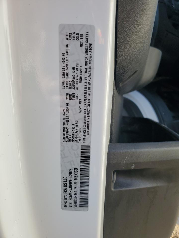 2023 Ram Promaster 3500 3500 High VIN: 3C6MRVJG9PE502028 Lot: 84179065