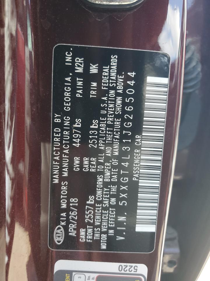 2018 Kia Optima Lx VIN: 5XXGT4L31JG265044 Lot: 71207635