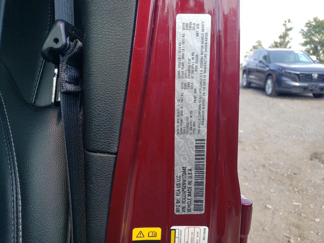 2022 Jeep Wrangler Unlimited Sahara 4Xe VIN: 1C4JJXP62NW170448 Lot: 80797235