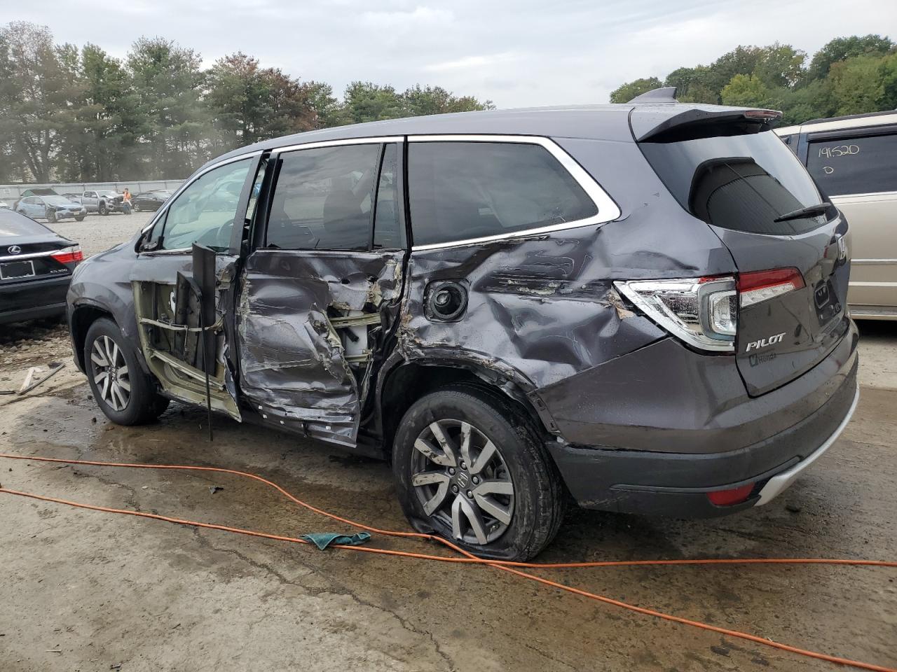 2019 Honda Pilot Exl grey null gas 5FNYF6H51KB096570 photo #3