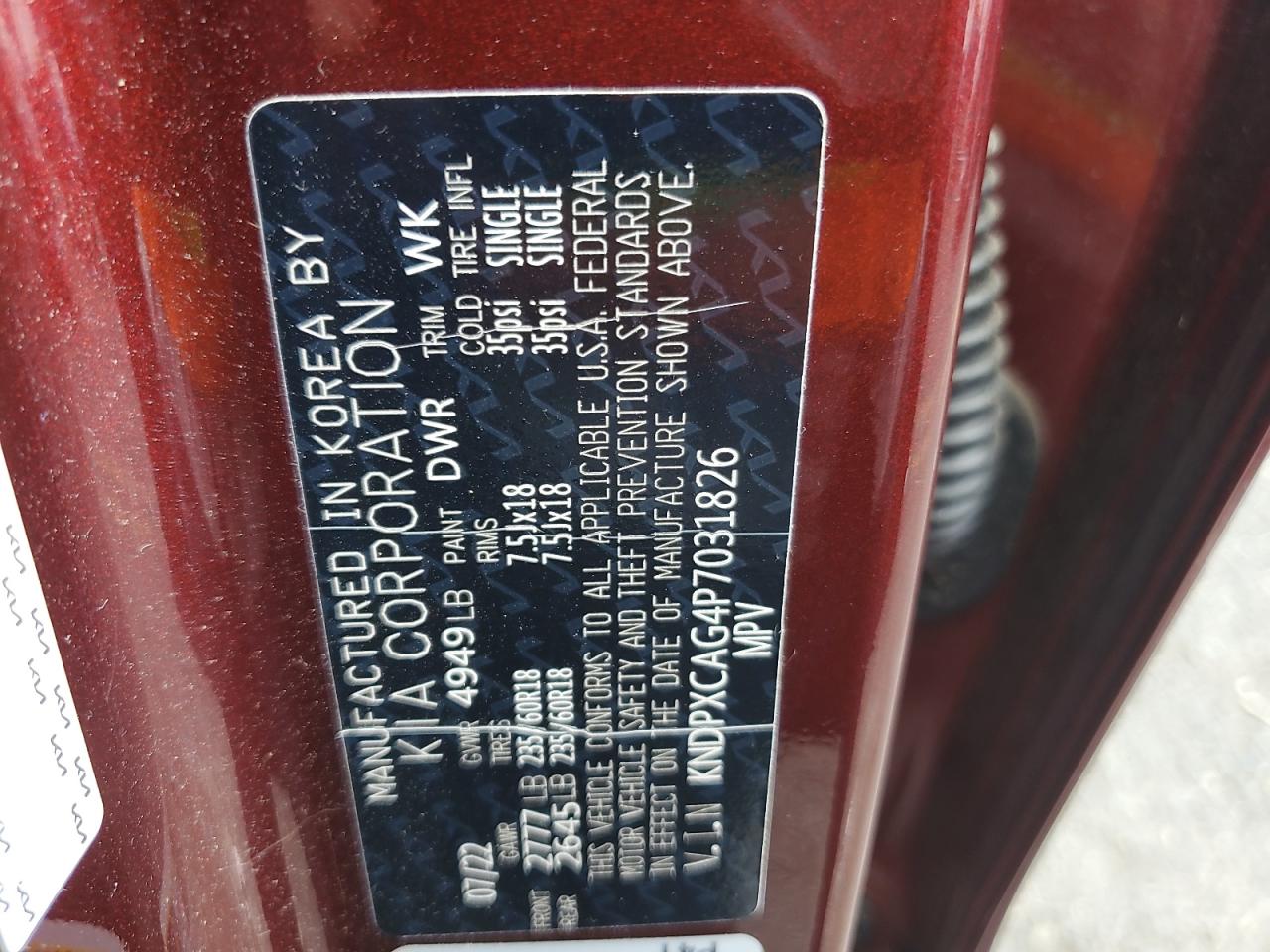 2023 Kia Sportage Sx Prestige VIN: KNDPXCAG4P7031826 Lot: 71685475