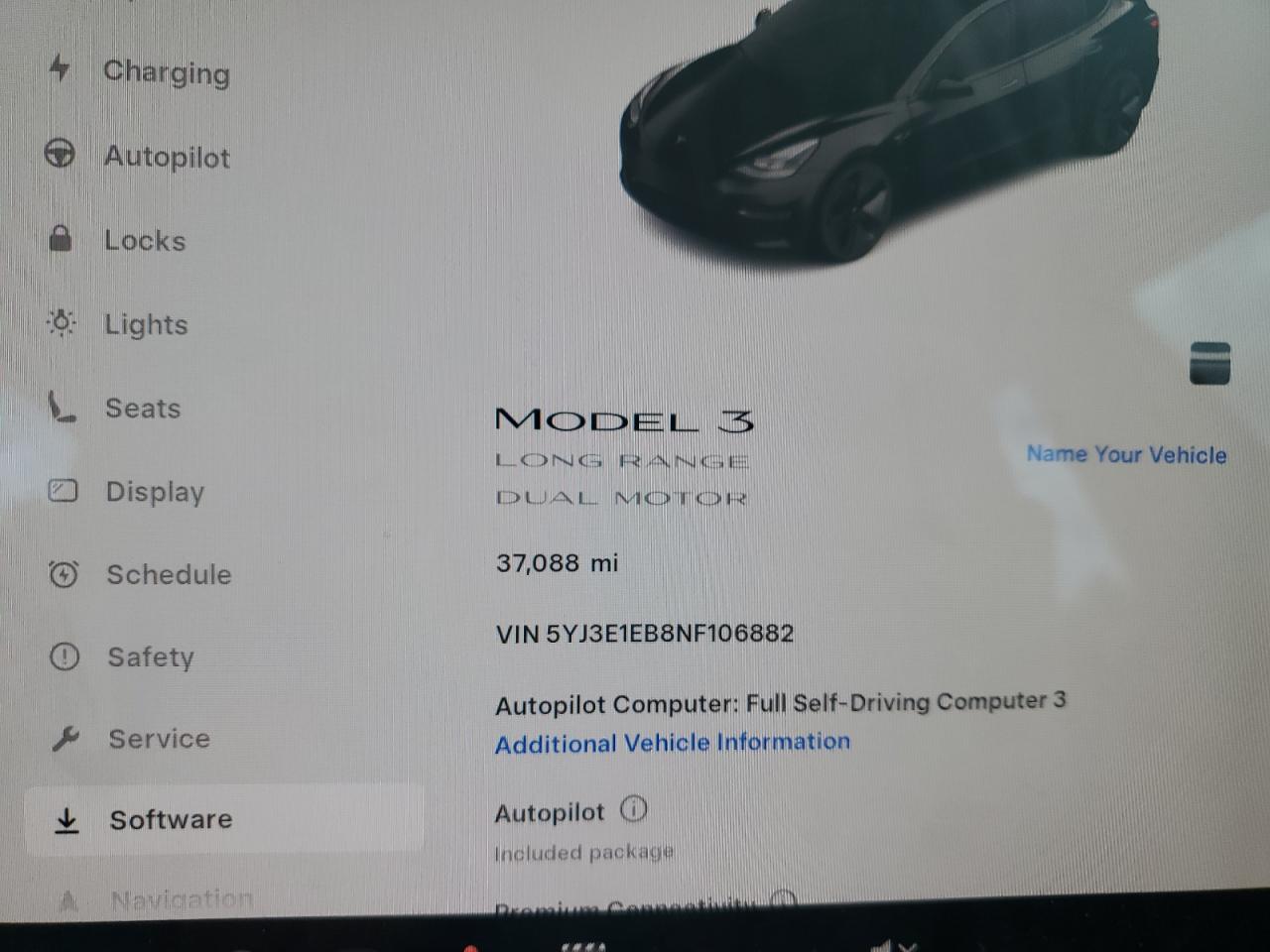 2022 Tesla Model 3 VIN: 5YJ3E1EB8NF106882 Lot: 84178705