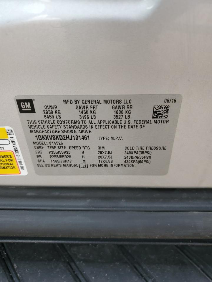 2017 GMC Acadia Limited Slt-2 VIN: 1GKKVSKD2HJ101461 Lot: 81698815