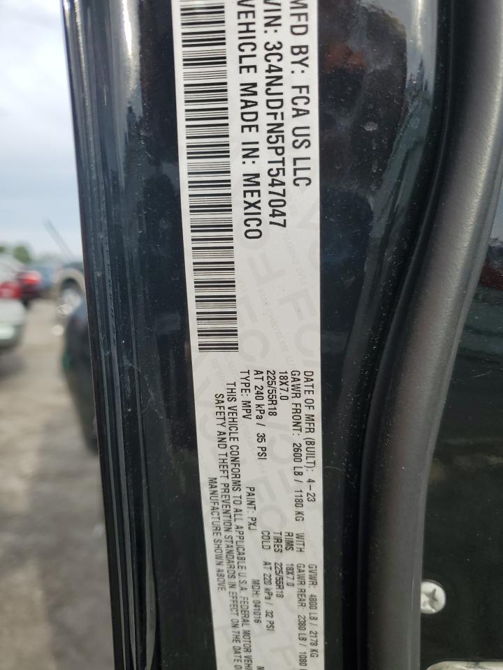 2023 Jeep Compass Latitude Lux VIN: 3C4NJDFN5PT547047 Lot: 80772015