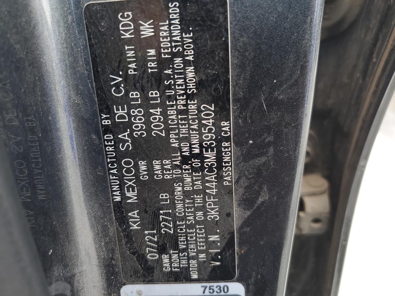 2021 Kia Forte Gt VIN: 3KPF44AC3ME395402 Lot: 84167345