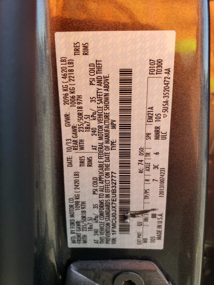 2014 Ford Escape Titanium VIN: 1FMCU0JX7EUB32777 Lot: 81600985