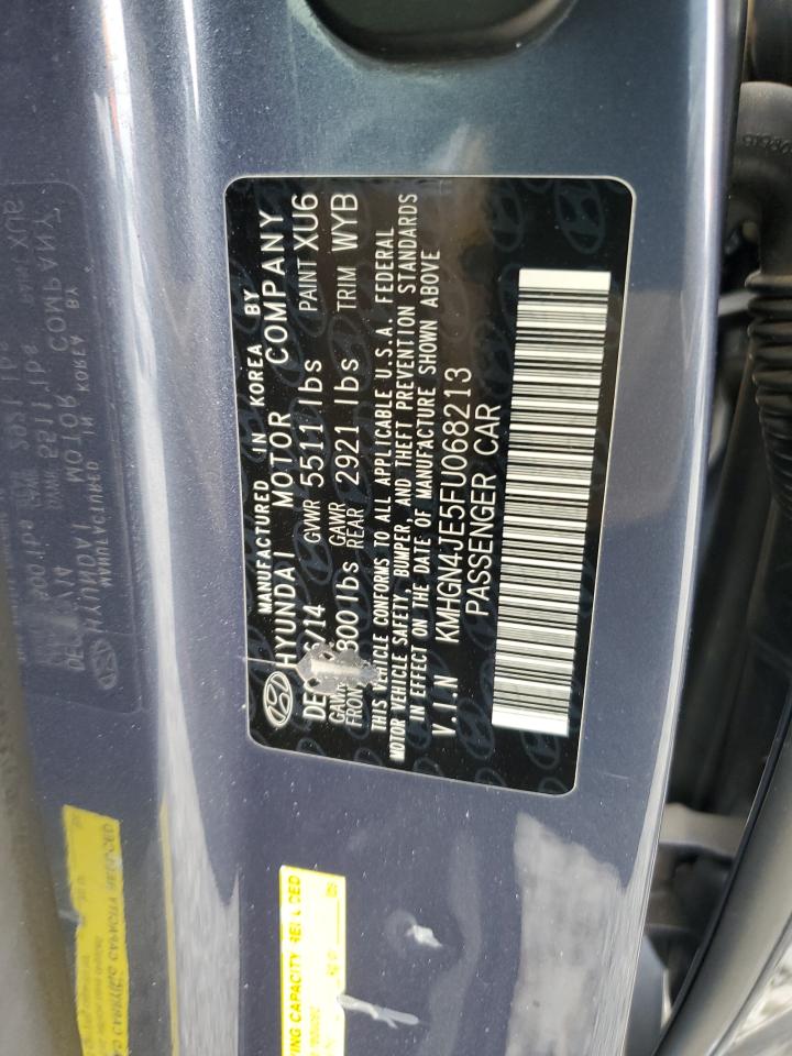 2015 Hyundai Genesis 3.8L VIN: KMHGN4JE5FU068213 Lot: 71727935