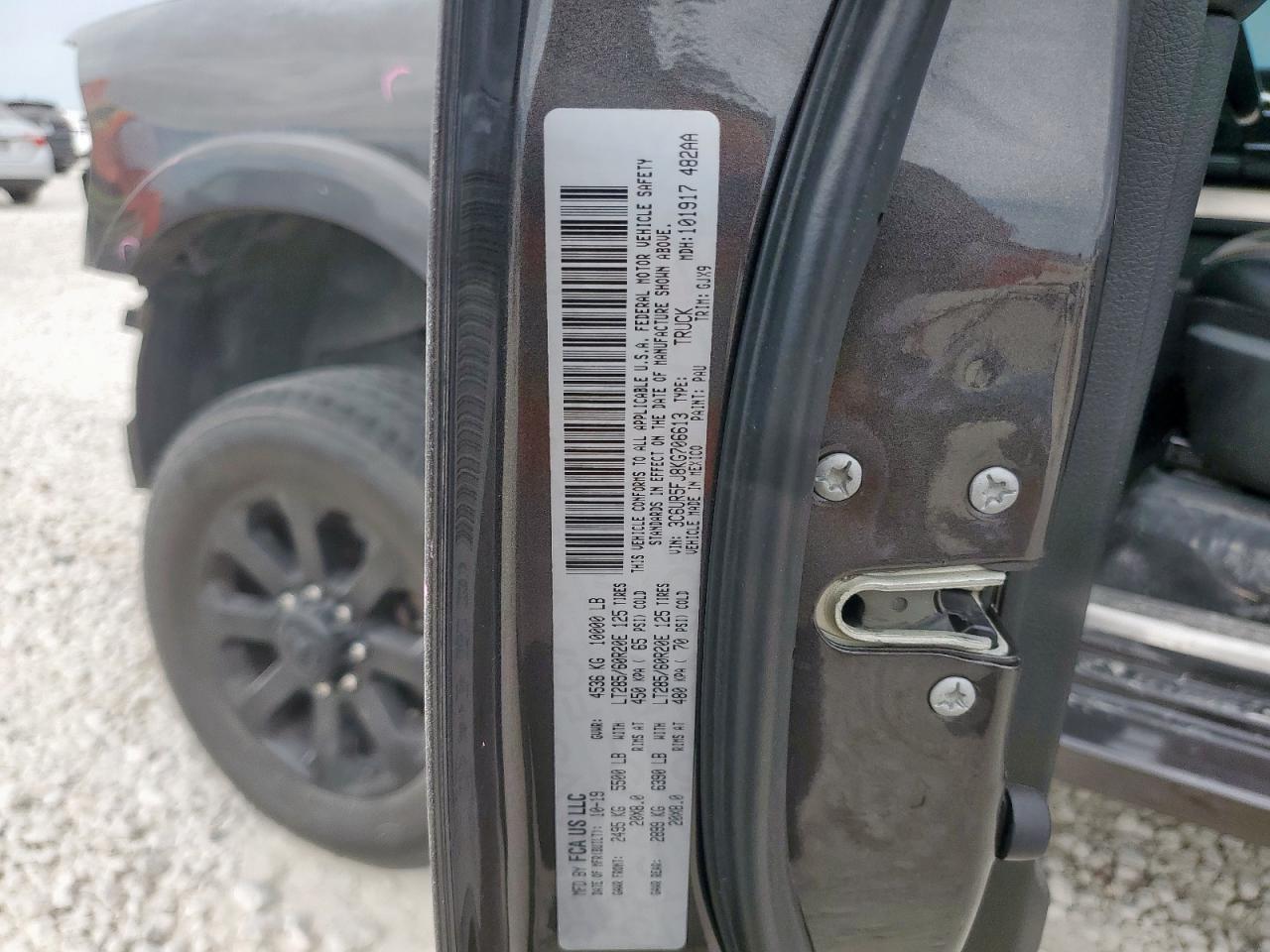 2019 Ram 2500 Laramie VIN: 3C6UR5FJ8KG706613 Lot: 82093985