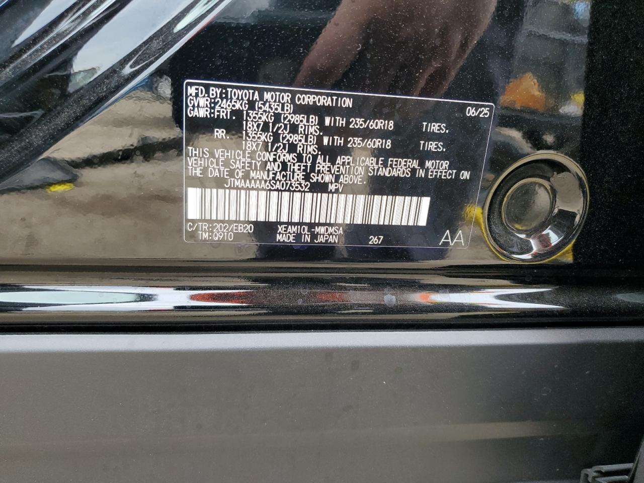 2025 Toyota Bz4X Xle VIN: JTMAAAAA6SA073532 Lot: 83927375