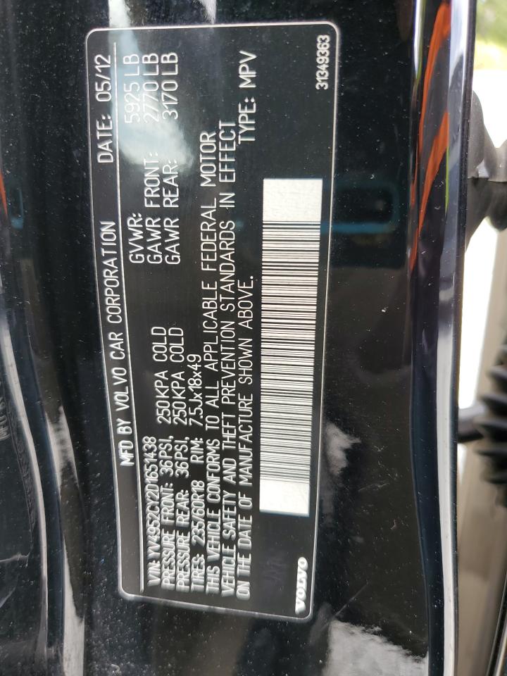 2013 Volvo Xc90 3.2 VIN: YV4952CY2D1651438 Lot: 71159935