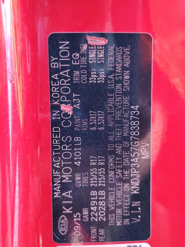 2016 Kia Soul + VIN: KNDJP3A57G7838734 Lot: 81502505