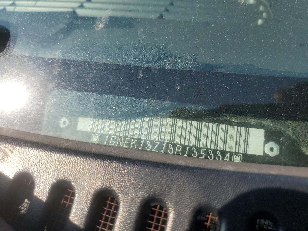 2003 Chevrolet Tahoe K1500 VIN: 1GNEK13Z13R135334 Lot: 81595775