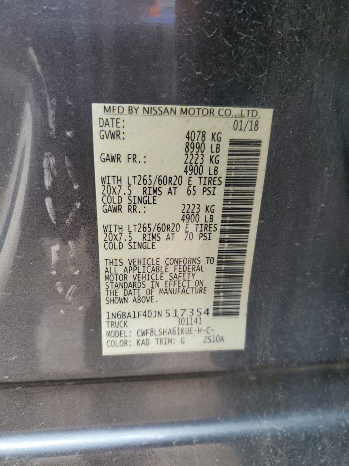 2018 Nissan Titan Xd Sl VIN: 1N6BA1F40JN517354 Lot: 71484785