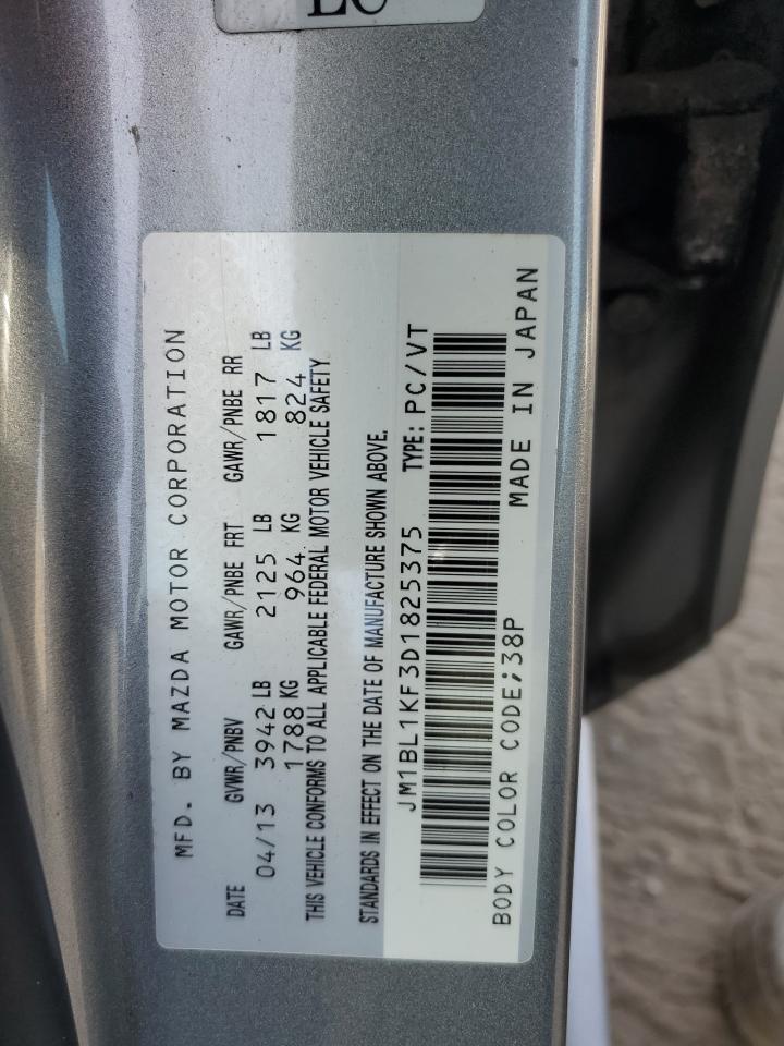 2013 Mazda 3 I VIN: JM1BL1KF3D1825375 Lot: 81218175