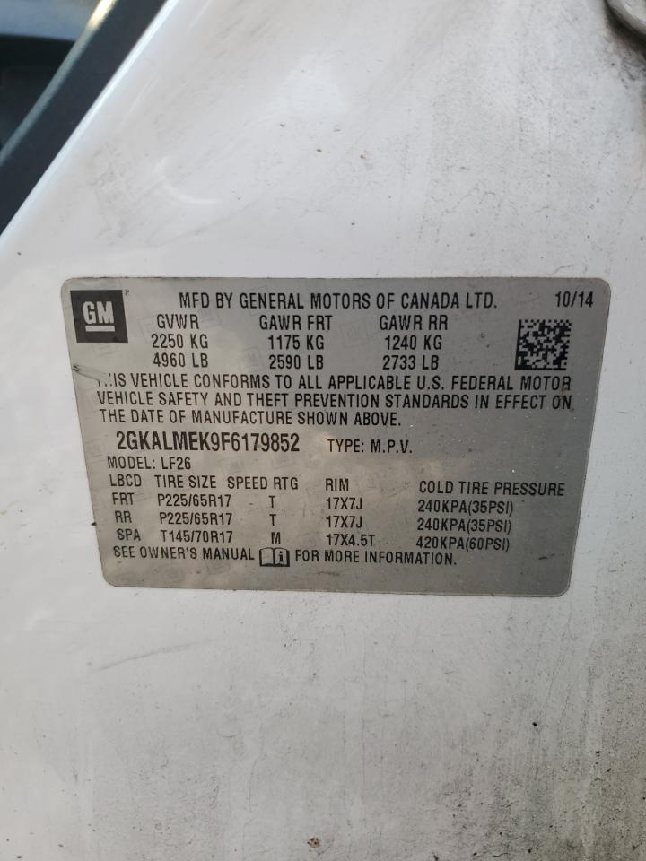 2015 GMC Terrain Sle VIN: 2GKALMEK9F6179852 Lot: 71438565