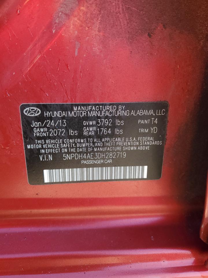 2013 Hyundai Elantra Gls VIN: 5NPDH4AE3DH282719 Lot: 81336945