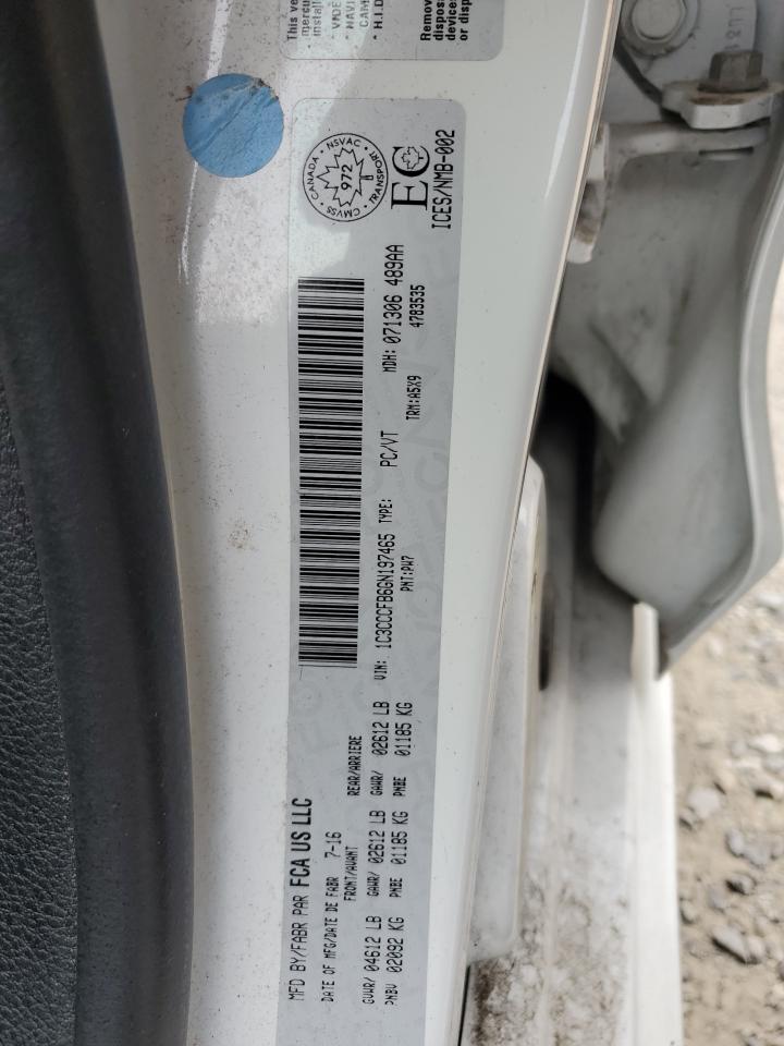 2016 Chrysler 200 Lx VIN: 1C3CCCFB6GN197465 Lot: 71323535