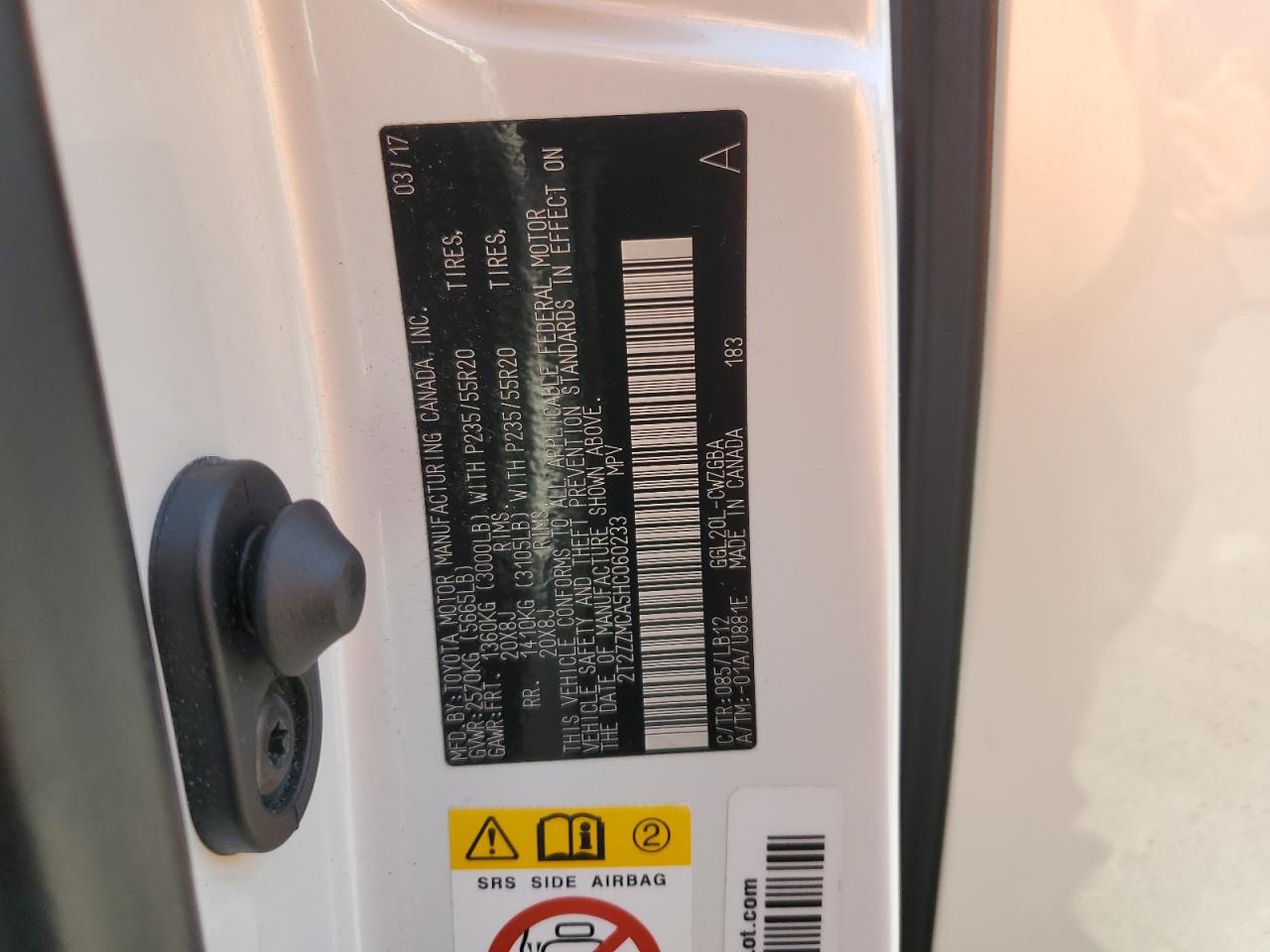 2017 Lexus Rx 350 Base VIN: 2T2ZZMCA5HC060233 Lot: 72060725