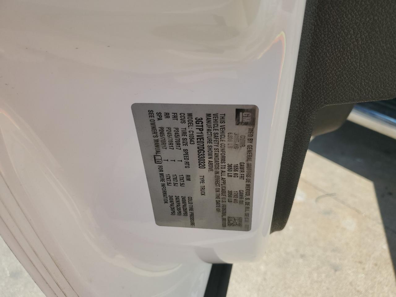 2013 GMC Sierra C1500 Sle VIN: 3GTP1VE07DG330320 Lot: 80507595