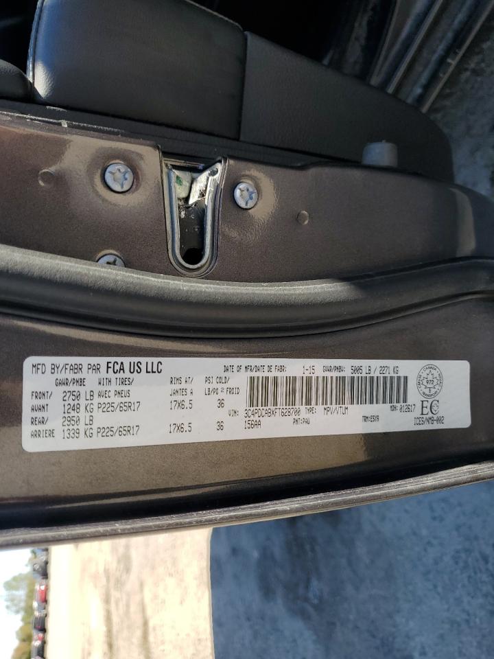 2015 Dodge Journey Se VIN: 3C4PDCABXFT628700 Lot: 84599135