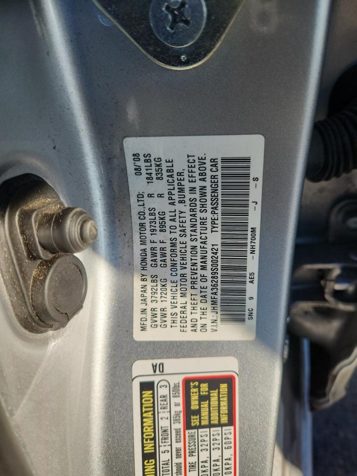 2009 Honda Civic Hybrid VIN: JHMFA36289S002421 Lot: 81064035