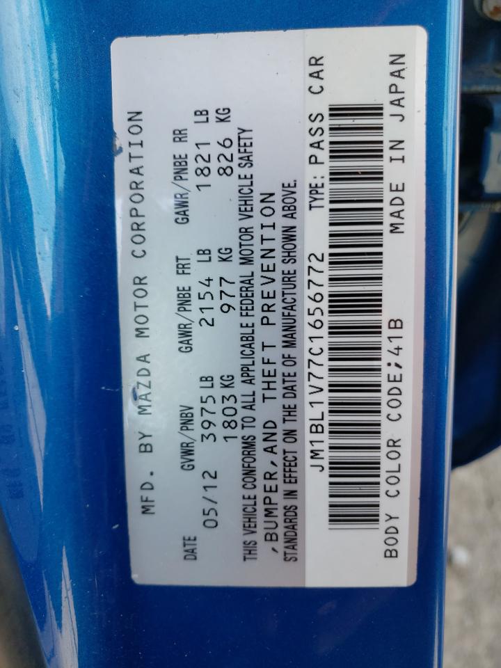 2012 Mazda 3 I VIN: JM1BL1V77C1656772 Lot: 80496235