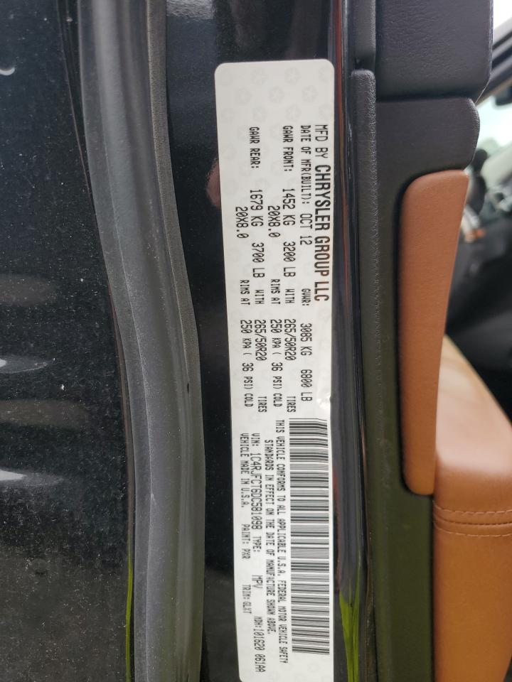 2013 Jeep Grand Cherokee Overland VIN: 1C4RJFCT6DC581098 Lot: 81144075