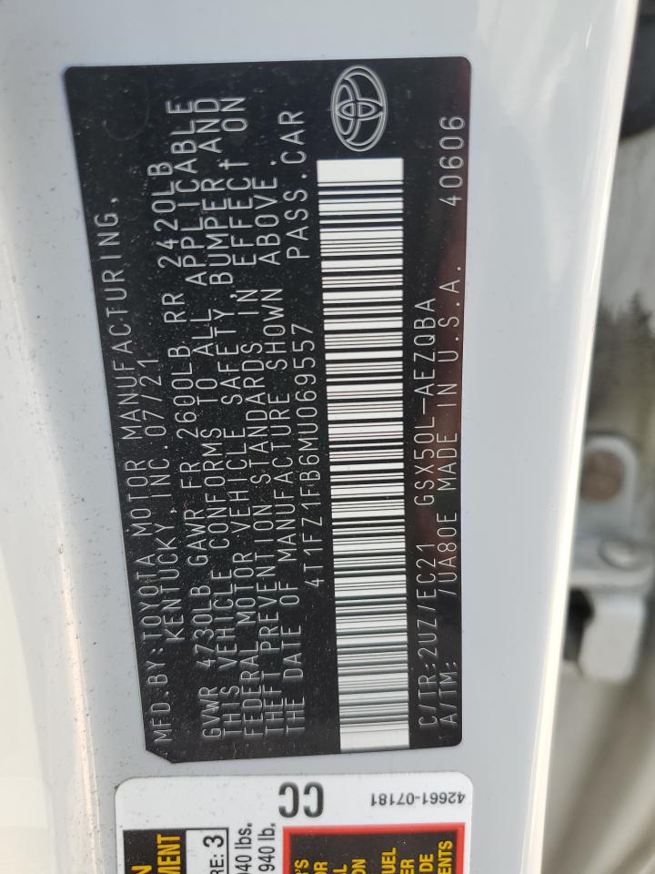 2021 Toyota Avalon Trd VIN: 4T1FZ1FB6MU069557 Lot: 71835435