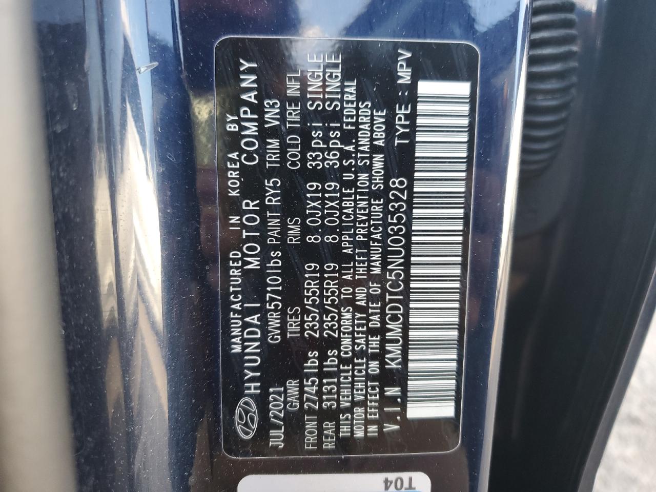 2022 Genesis Gv70 Base VIN: KMUMCDTC5NU035328 Lot: 84020865