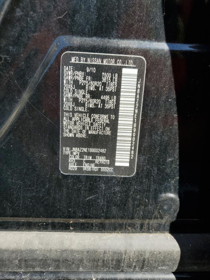 2011 Infiniti Qx56 VIN: JN8AZ2NE1B9002482 Lot: 81240195