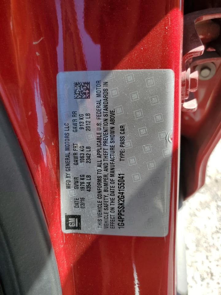 2016 Buick Verano VIN: 1G4PP5SK2G4155041 Lot: 80665165