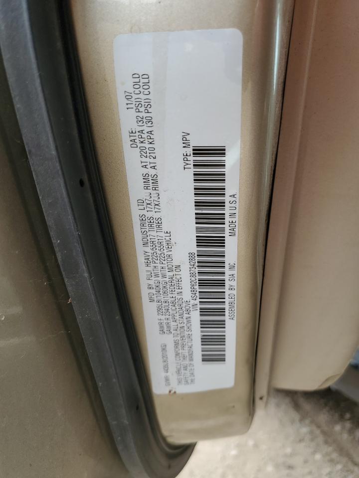 2008 Subaru Outback 2.5I Limited VIN: 4S4BP62C887342888 Lot: 71749575