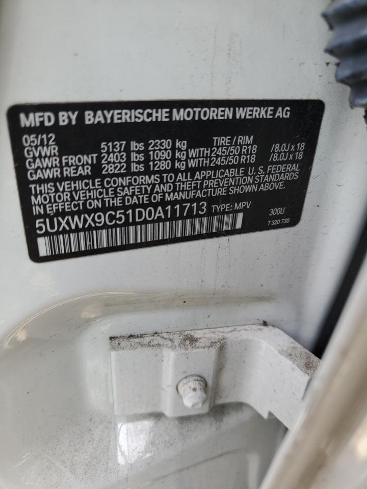 2013 BMW X3 xDrive28I VIN: 5UXWX9C51D0A11713 Lot: 83838055