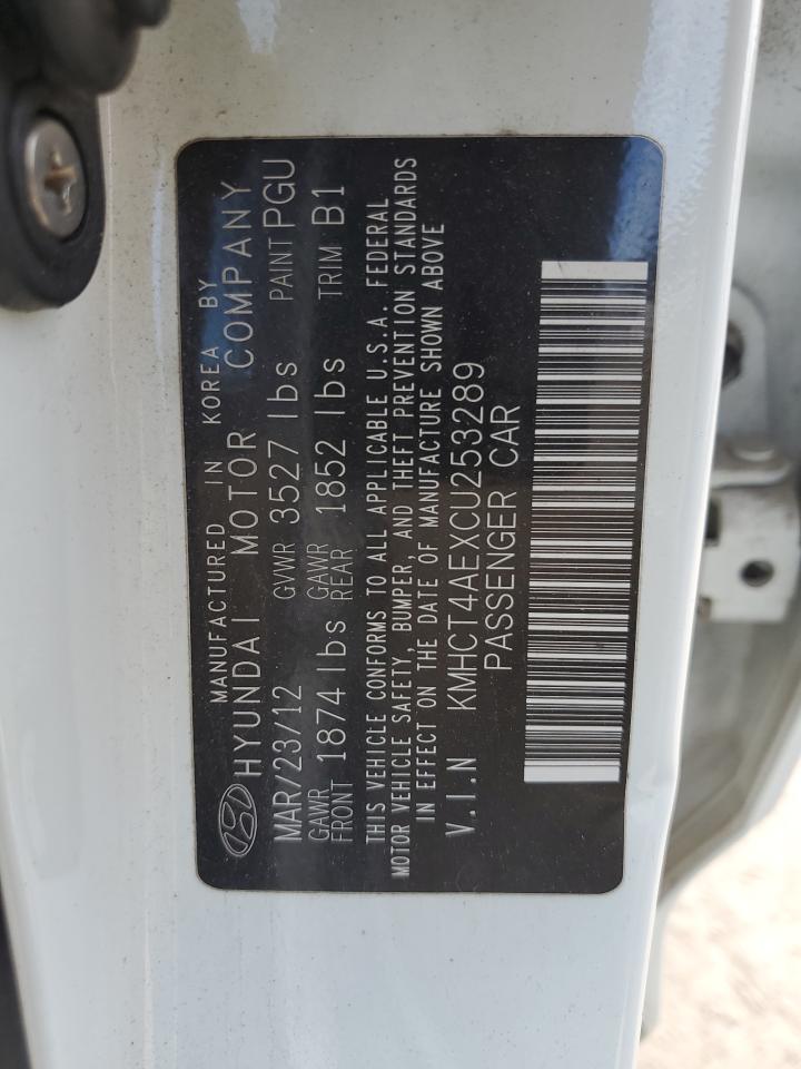 2012 Hyundai Accent Gls VIN: KMHCT4AEXCU253289 Lot: 84296065