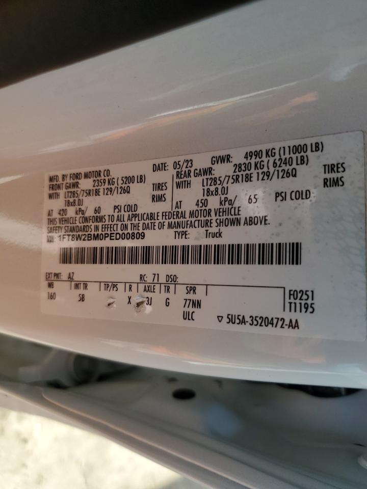 2023 Ford F250 Super Duty VIN: 1FT8W2BM0PED00809 Lot: 82089965