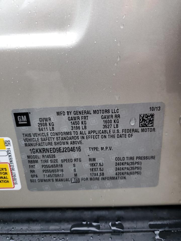2014 GMC Acadia Sle VIN: 1GKKRNED9EJ204616 Lot: 68720635