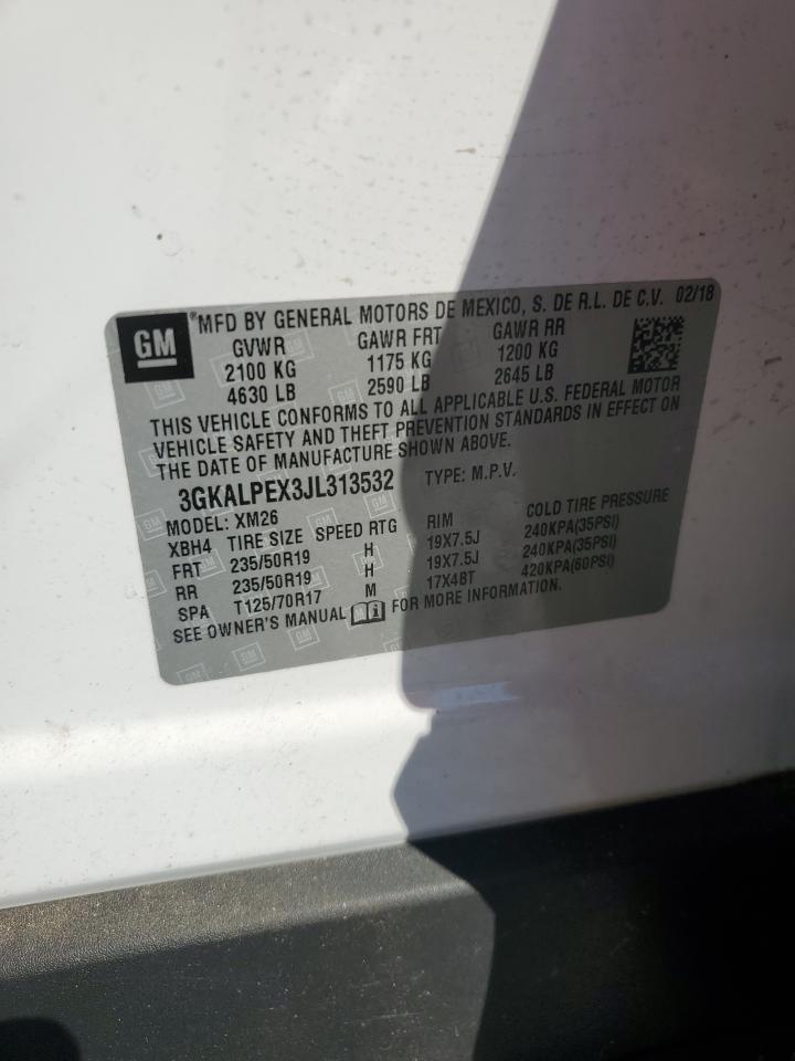 2018 GMC Terrain Slt VIN: 3GKALPEX3JL313532 Lot: 71217555