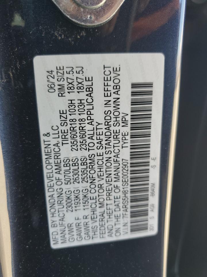 2025 Honda Cr-V Sport-L VIN: 7FARS5H81SE002907 Lot: 81474395