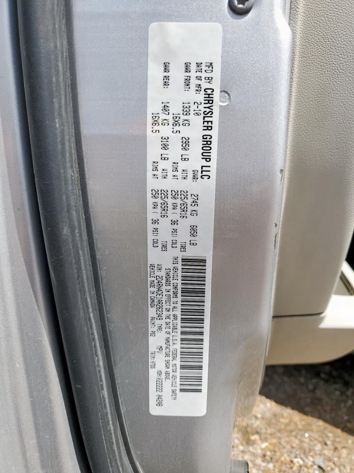 2010 Dodge Grand Caravan Se VIN: 2D4RN4DE1AR262349 Lot: 71926505