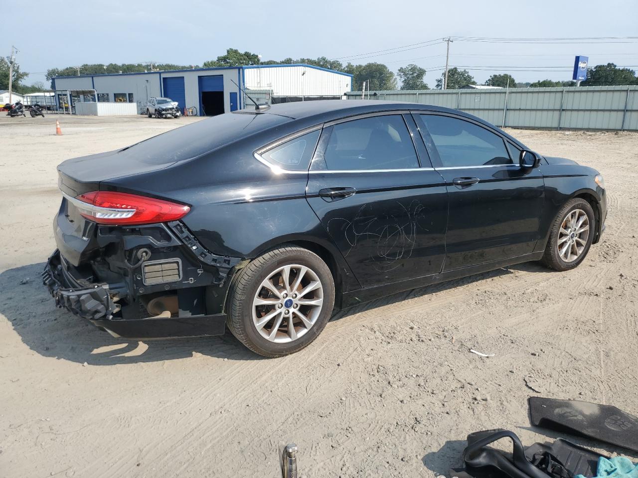 2017 Ford Fusion Se black  gas 3FA6P0H71HR168397 photo #4