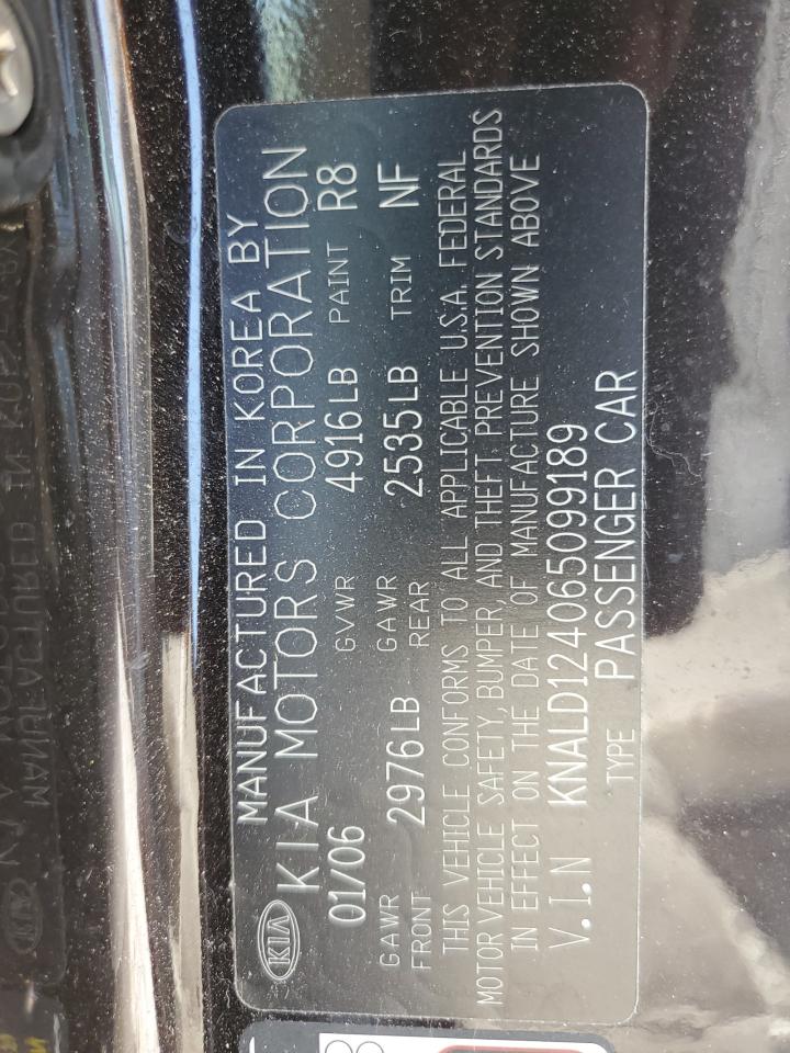 2006 Kia Amanti VIN: KNALD124065099189 Lot: 81261215