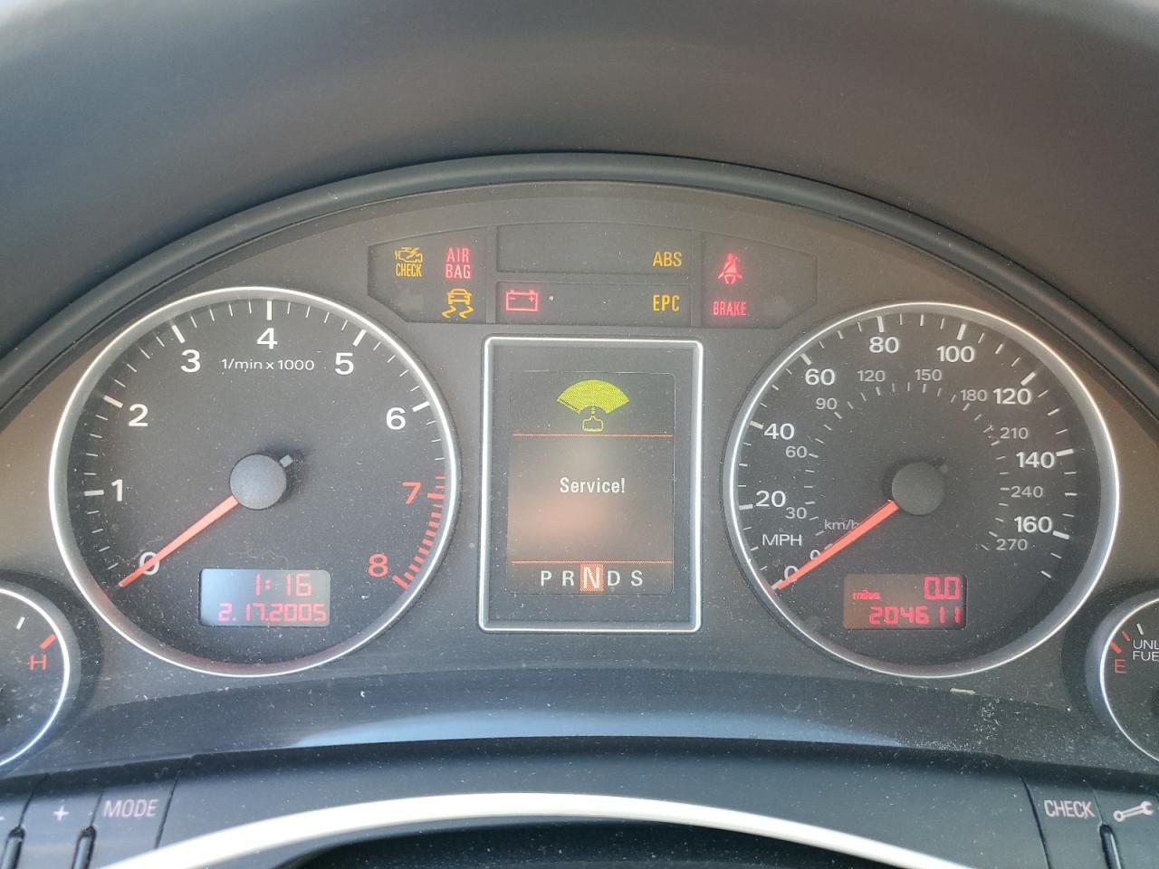 2005 Audi A4 2.0T Quattro VIN: WAUDF68E95A502667 Lot: 81313985