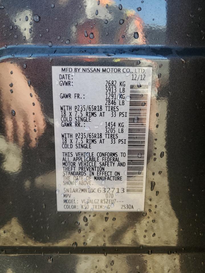 2013 Nissan Pathfinder S VIN: 5N1AR2MN1DC632713 Lot: 82127585