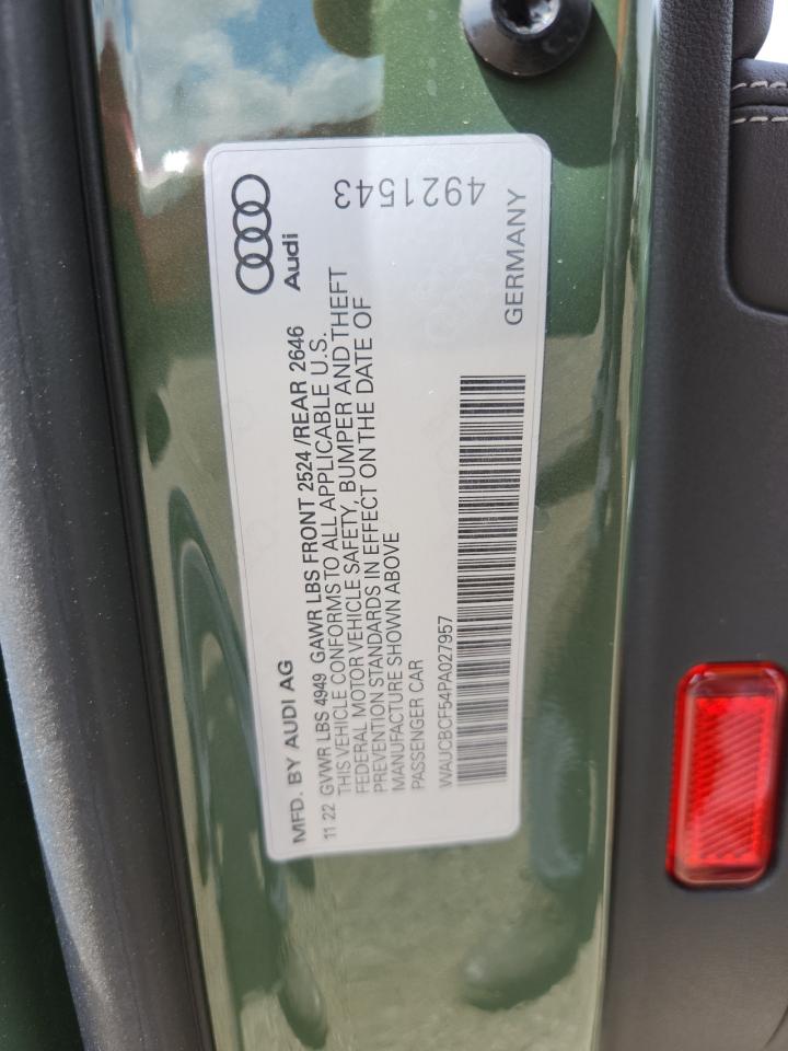 2023 Audi A5 Premium Plus 40 VIN: WAUCBCF54PA027957 Lot: 80157735