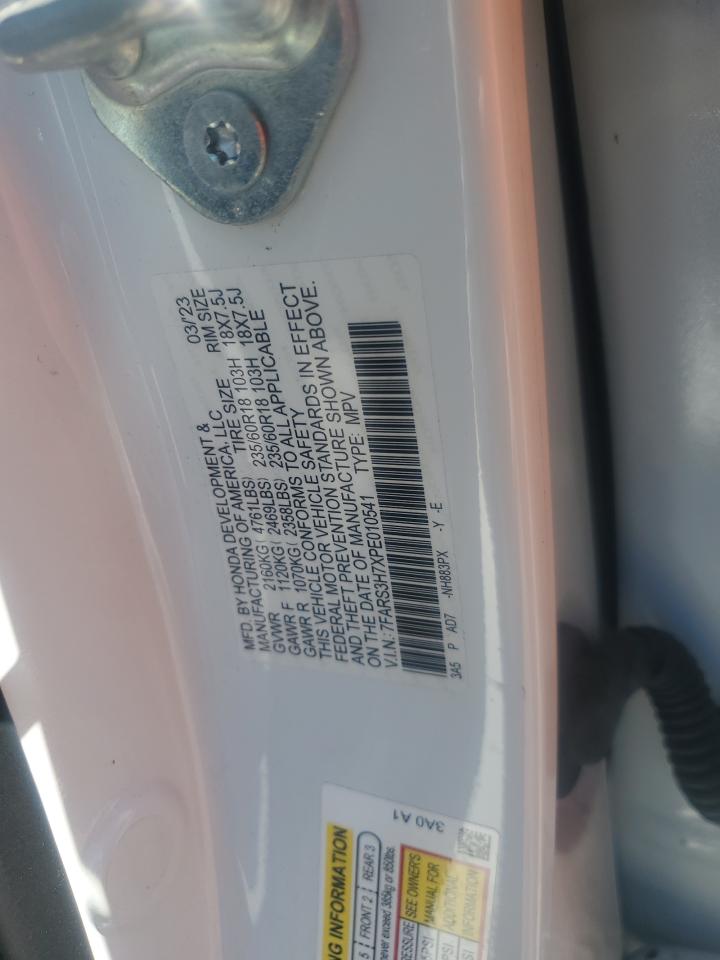 2023 Honda Cr-V Exl VIN: 7FARS3H7XPE010541 Lot: 84453185