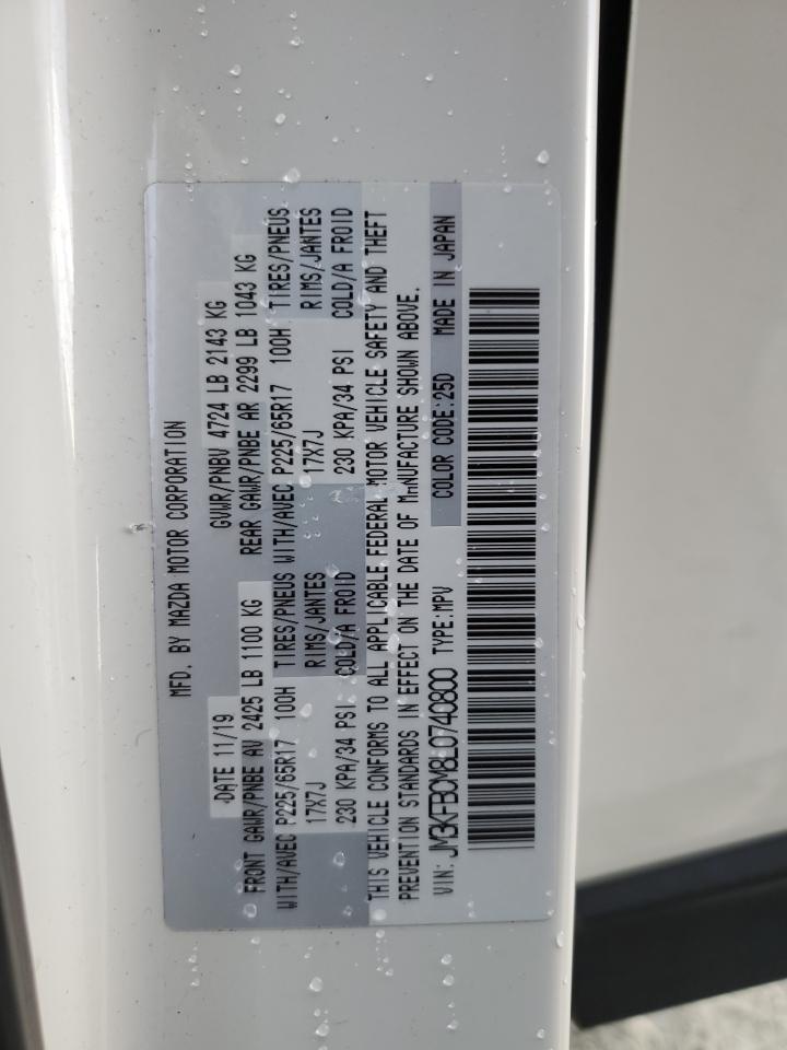 2020 Mazda Cx-5 Touring VIN: JM3KFBCM8L0740800 Lot: 80886395