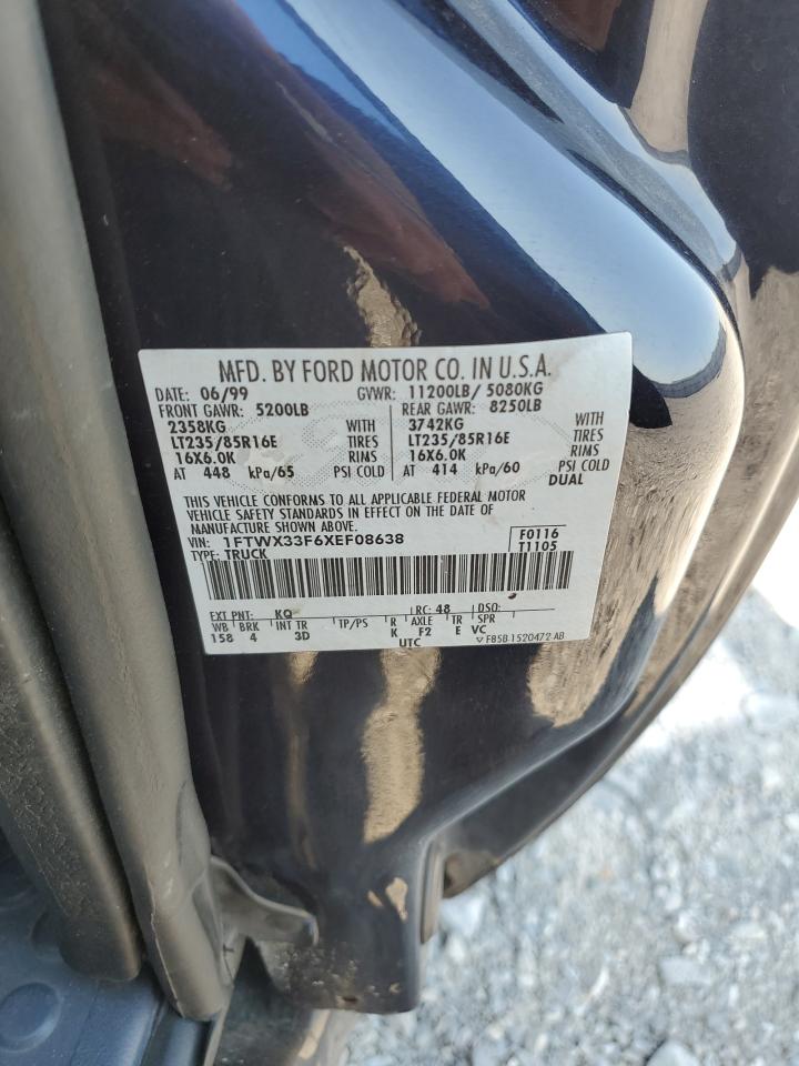 1999 Ford F350 Super Duty VIN: 1FTWX33F6XEF08638 Lot: 81310675